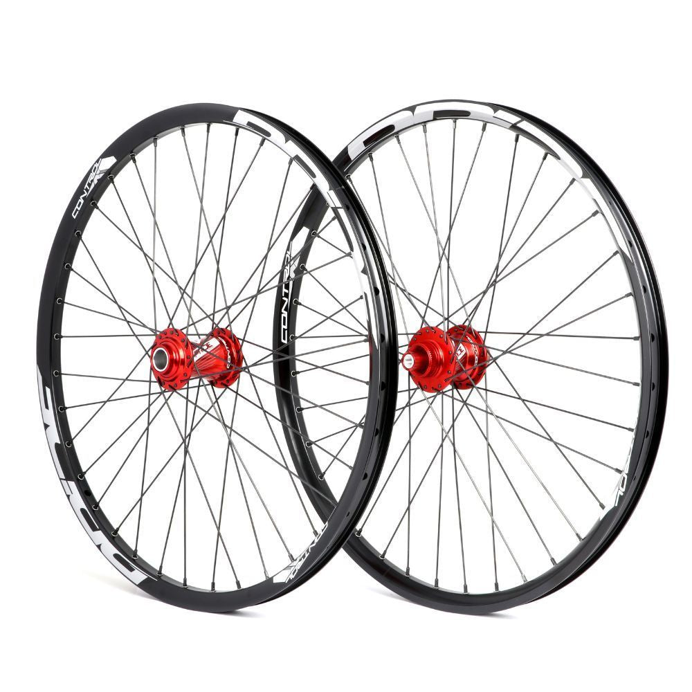 Par de Rodas PRIDE 24" (507mm) Control V2 Disc Eixos 20/15mm Vermelho