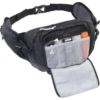 Bolsa de Cintura EVOC HIP PACK 3 L + Bolso de Água 1.5 L Preto
