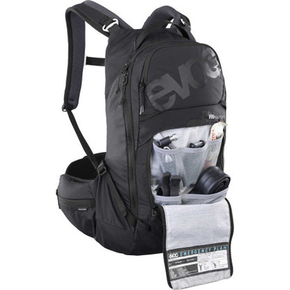 Mochila com Proteção Dorsal EVOC TRAIL PRO BLACKLINE 16 L Preto