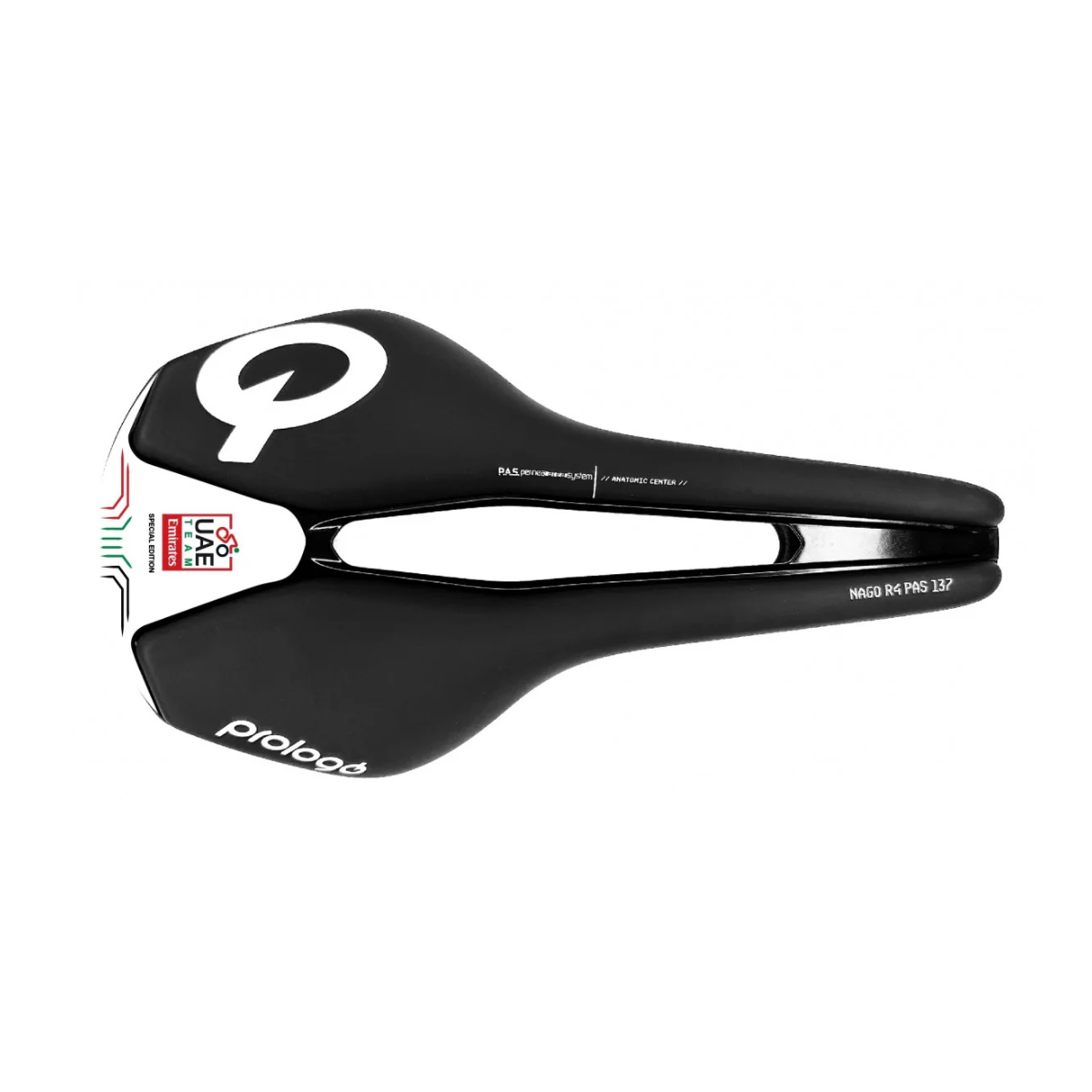PROLOGO NAGO R4 PAS 137mm Selim Nack Rails Preto/Branco UAE