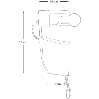 Bolsa de guiador APIDURA BACKCOUNTRY FOOD POUCH PLUS 1,2 L Preto Cinzento