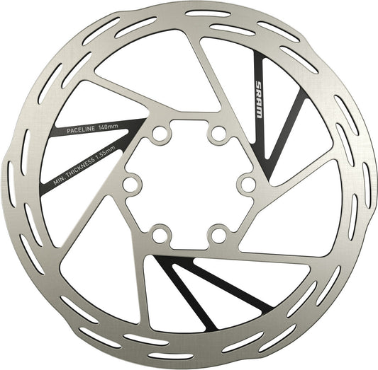 Disco SRAM PACELINE de 6 furos, prateado/preto