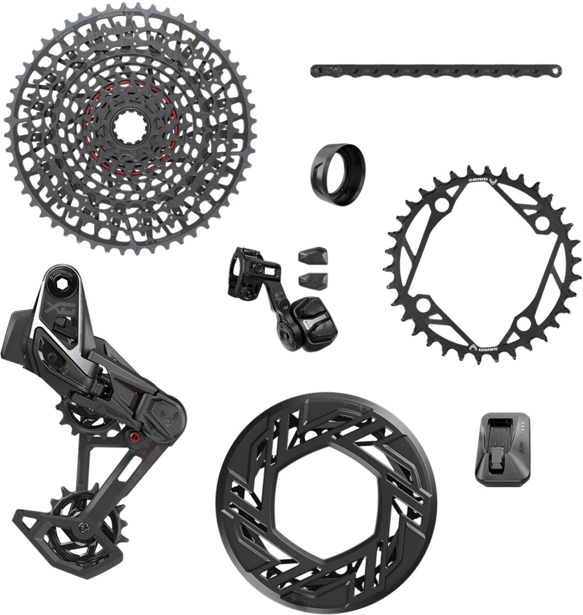 Grupo SRAM X0 EAGLE E-MTB 104BCD AXS T-TYPE 36 dentes 10/52 USB-C