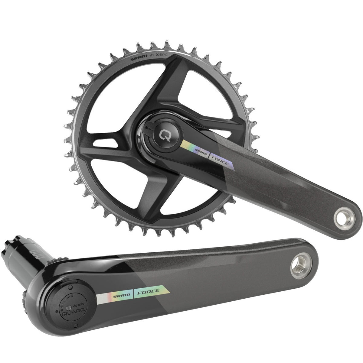 Pedaleiro monoprato de 12 velocidades SRAM QUARQ FORCE AXS MY24 com medidor de potência