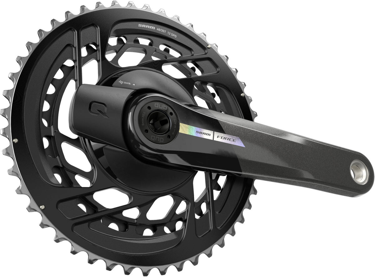 Pedaleiro de 12 velocidades SRAM QUARQ FORCE AXS MY24 com medidor de potência e dois pratos