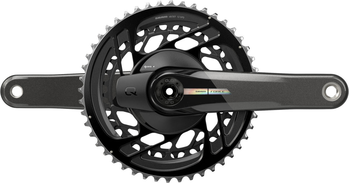 Pedaleiro de 12 velocidades SRAM QUARQ FORCE AXS MY24 com medidor de potência e dois pratos
