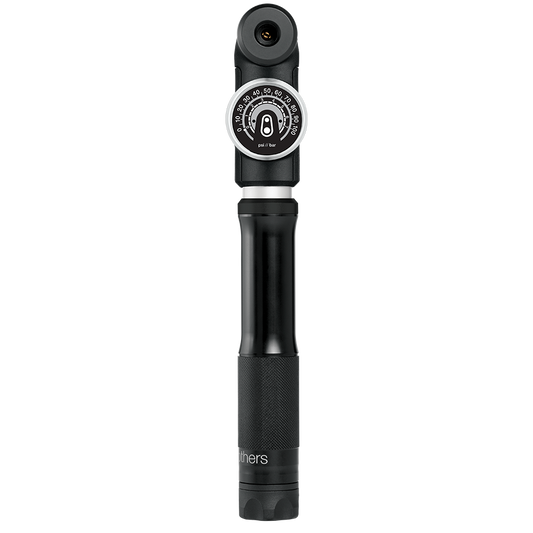 Bomba de mão CRANKBROTHERS STERLING S com manómetro Midnight Edition