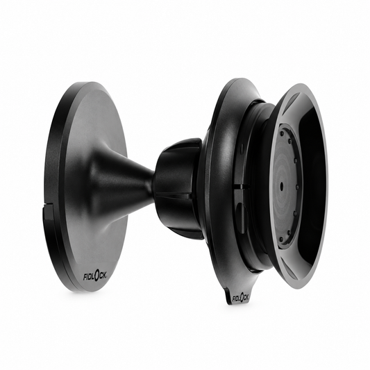 Suporte de parede FIDLOCK VACUUM preto — produto sobre fundo branco