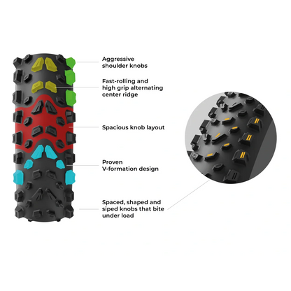 Pneu VITTORIA SYERRA TRAIL 29x2.40 4C Graphene 2.0 Tubeless Ready Flexível Bege