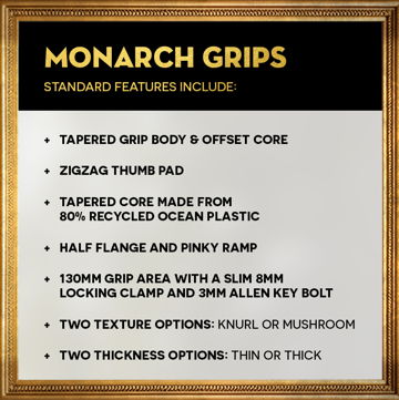 Punhos PEATY'S MONARCH PRO KNURL Supersoft Black