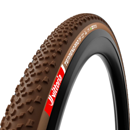 Pneu VITTORIA TERRENO PRO T60 Mixed Gravel Race 700c Tubeless Ready Flexível Castanho