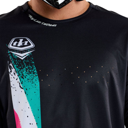 Camisola TROY LEE DESIGNS SPRINT FULL PULL Mangas Compridas Preto