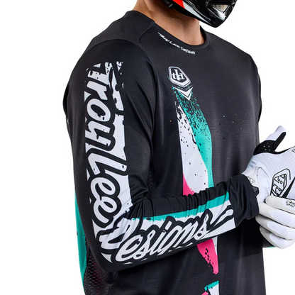 Camisola TROY LEE DESIGNS SPRINT FULL PULL Mangas Compridas Preto