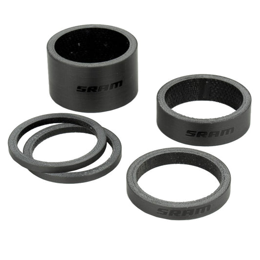 Espaçadores de direção SRAM em carbono preto