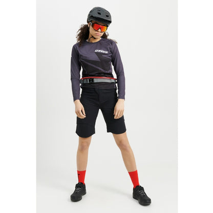Jersey USWE BERG MTB Mangas Compridas Mulher Preto