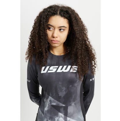 Maillot USWE LUFTIG MTB Mangas Compridas Mulher Preto