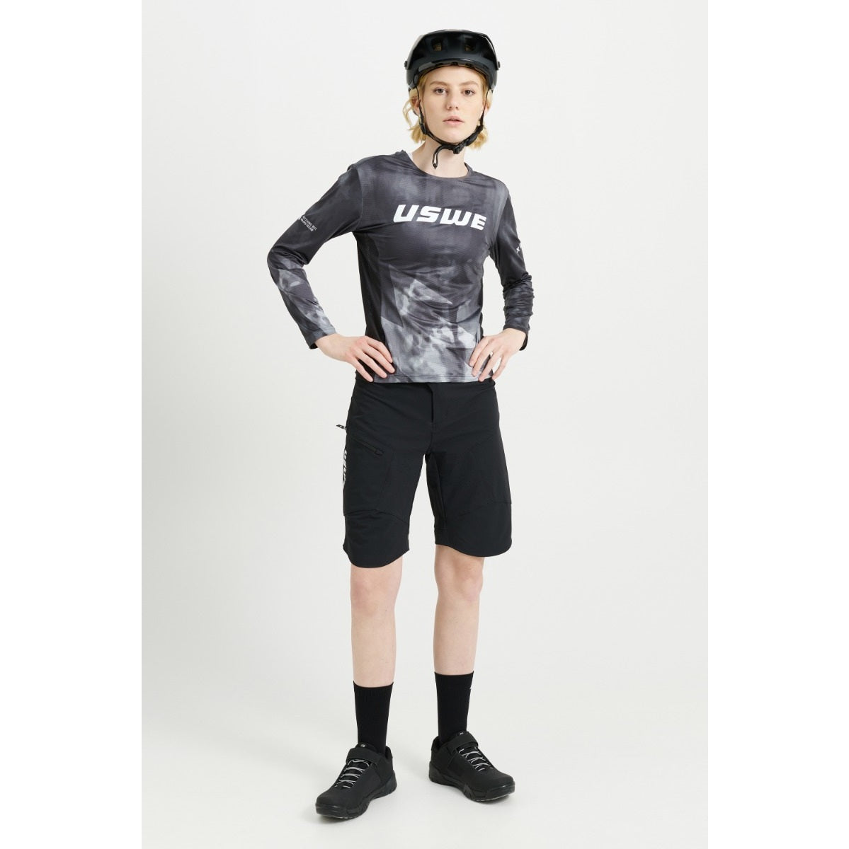 Camisola MTB de manga comprida para mulher USWE LUFTIG Preto