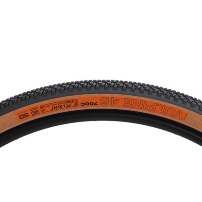 Pneu WTB VULPINE TCS LIGHT FAST ROLLING DUAL DNA SG2 120tpi 700x45c Tubeless Ready Bege