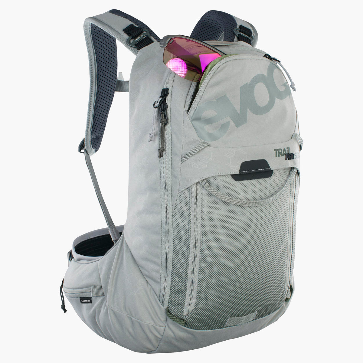 Mochila com proteção dorsal EVOC TRAIL PRO SF 12L cinzenta - vista 3