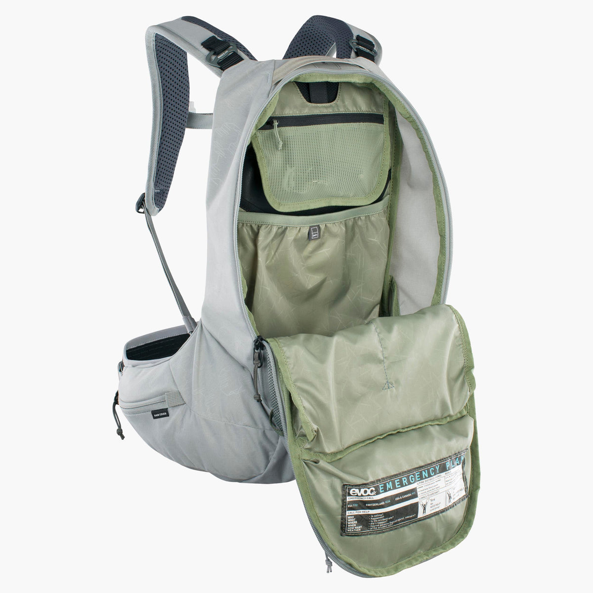 Mochila com proteção dorsal EVOC TRAIL PRO SF 12L cinzenta - vista 5