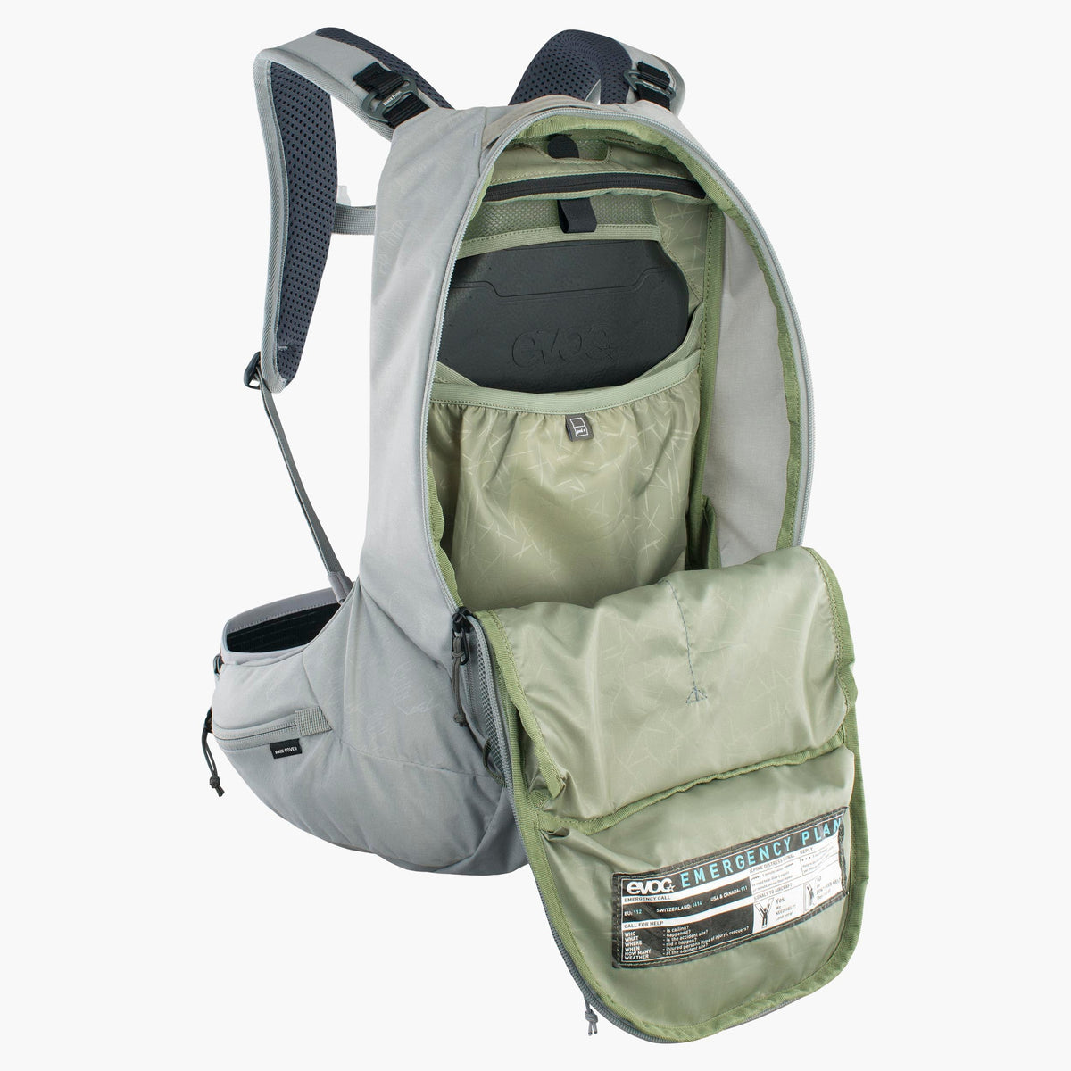 Mochila com proteção dorsal EVOC TRAIL PRO SF 12L cinzenta - vista 6