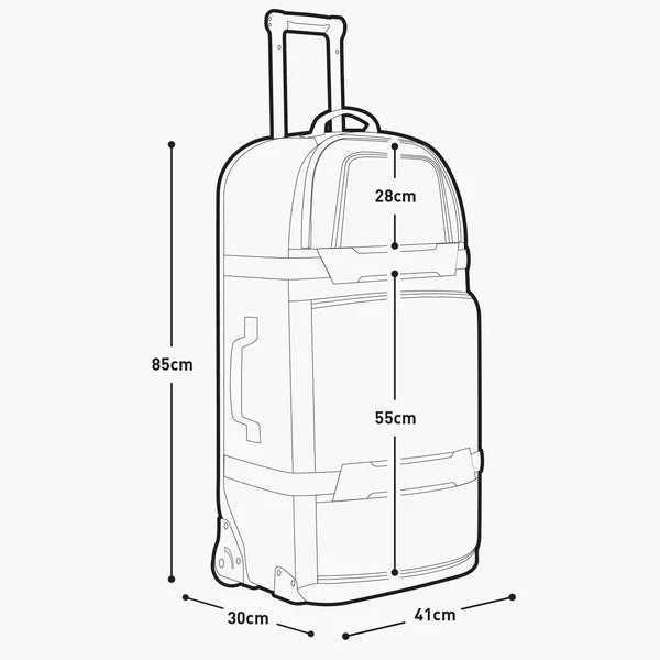 Mala EVOC WORLD TRAVELLER 125L Preto/branco