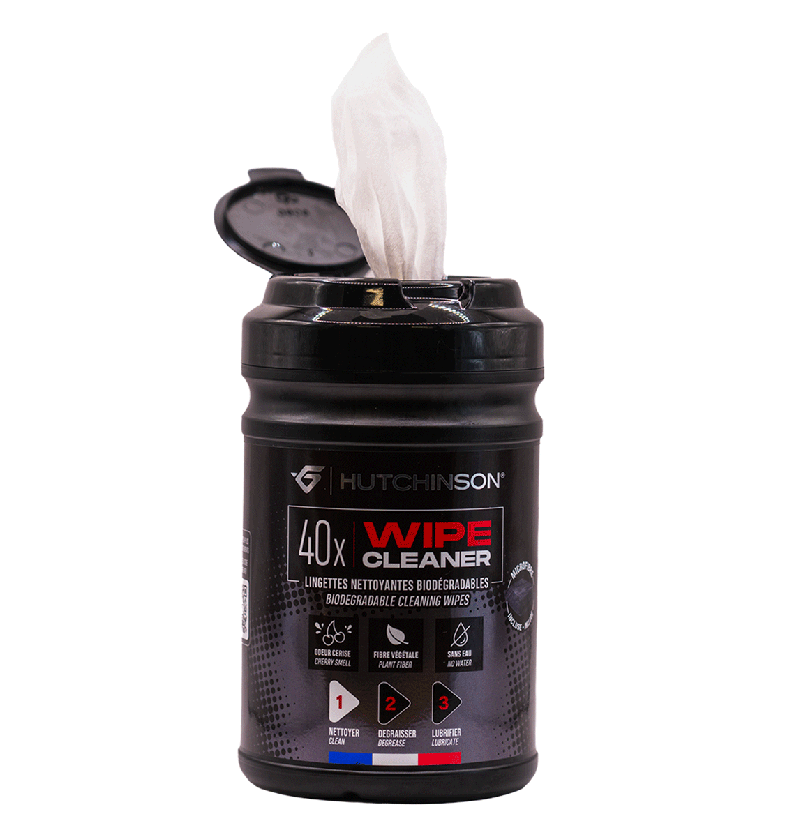 Toalhitas de Limpeza HUTCHINSON WIPE CLEANER x40 + 1 Microfibre Cleaner