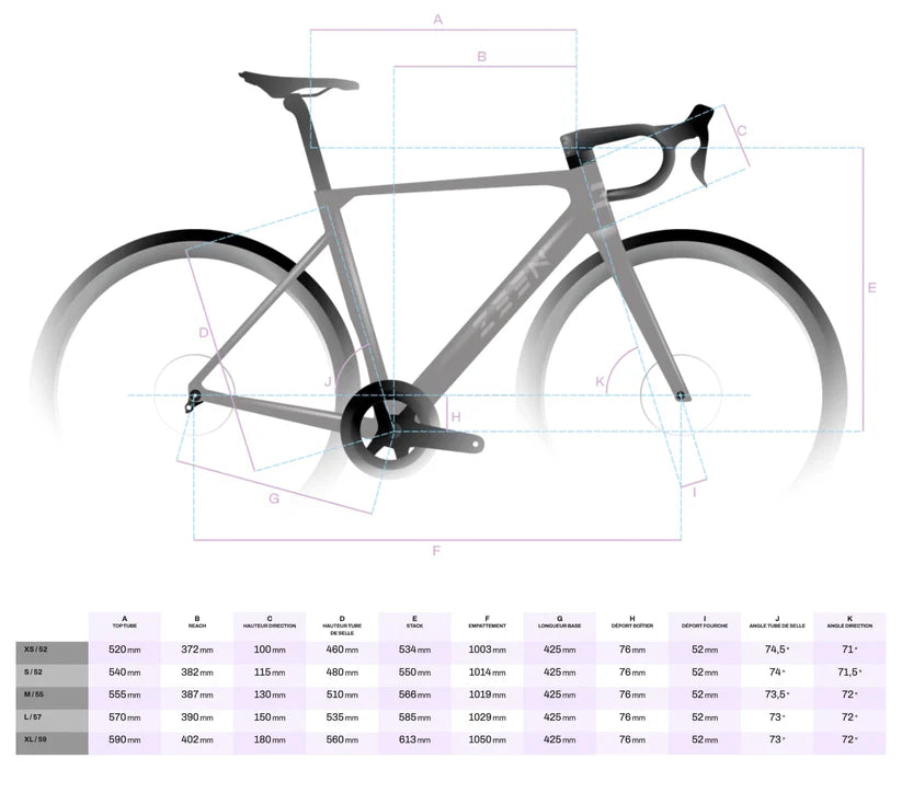 Conjunto de Quadro ZEEN X-RACE + Guiador ZEEN GRAVEL COMBO